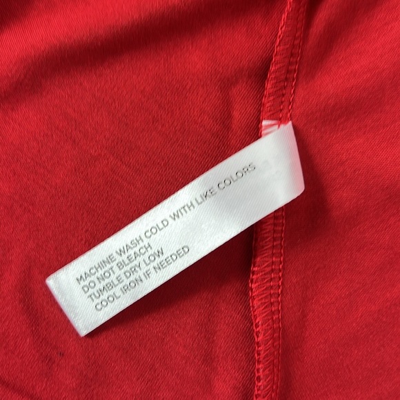 Tuckernuck Sz S Red Sara Maxi Dress Scoop Neck Long Sleeves Bamboo EUC - Picture 5 of 9